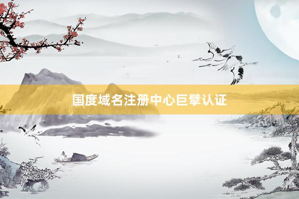 国度域名注册中心巨擘认证